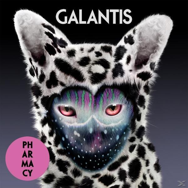A Galantis album borítója. Egy szőrös, foltos lény emberi arccal.