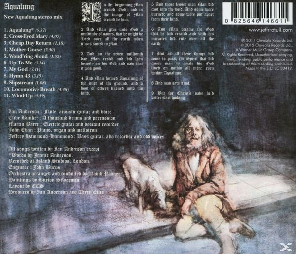 Albumcover von Jethro Tull mit Text und einer Malerei eines Mannes und Hundes.