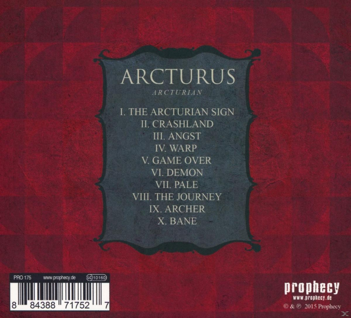 Album-Rückseite mit Titelliste und Bandnamen in der Mitte auf rotem Hintergrund.