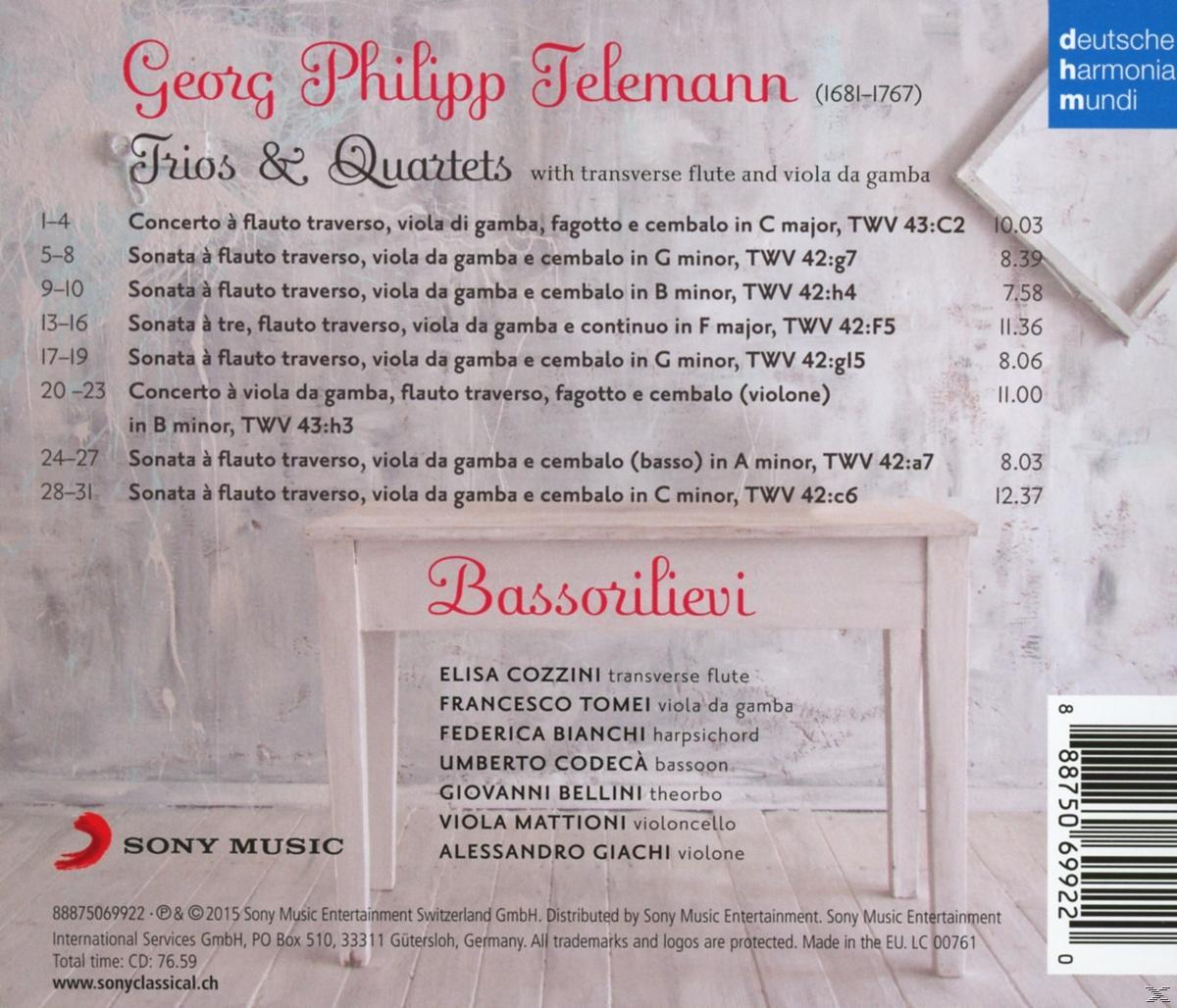 CD-Cover mit Text über Georg Philipp Telemann. Enthält Titelliste und Musikercredits.