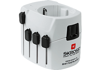 SKROSS World Pro Seyahat Adaptörü USB Beyaz