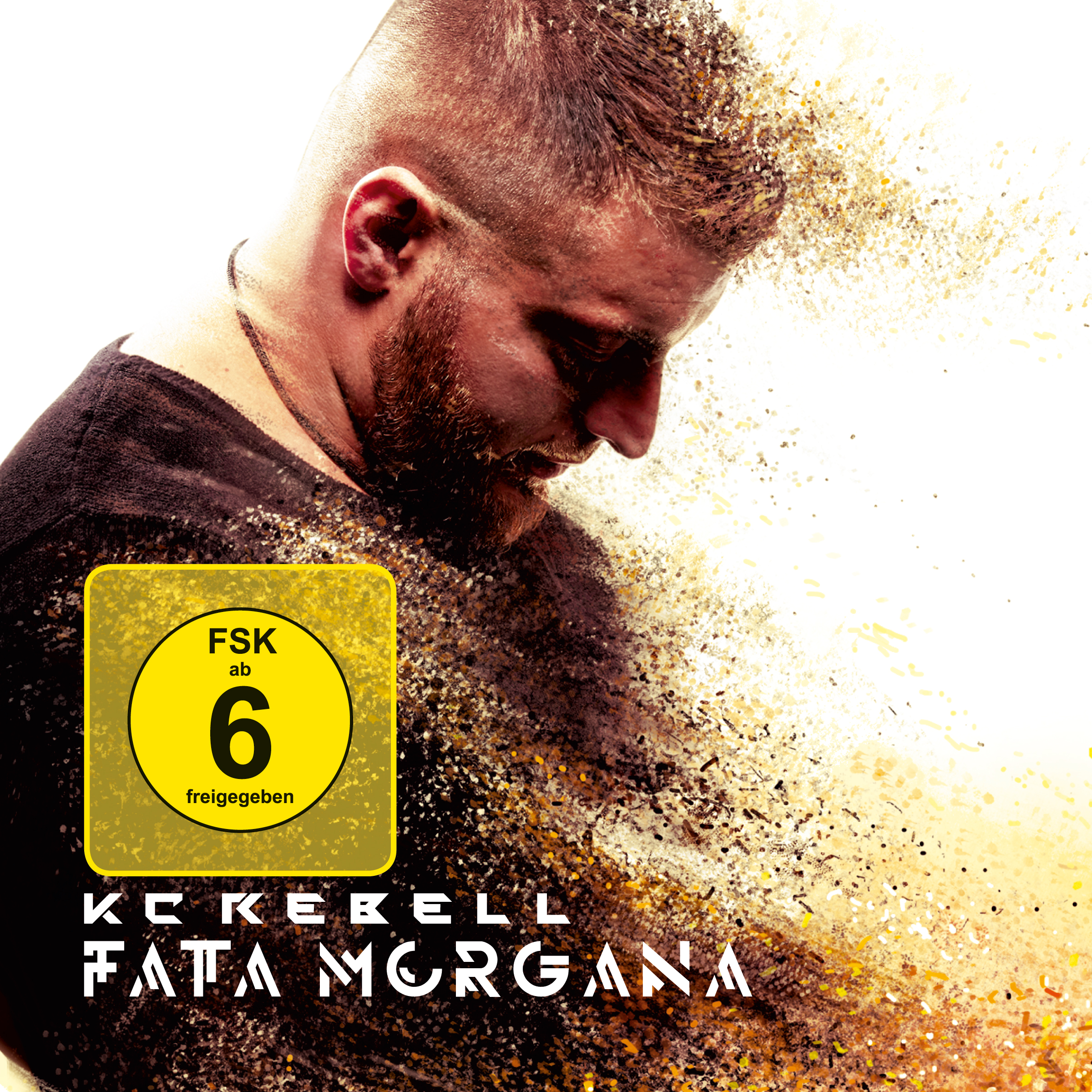 Albumcover mit dem Gesicht eines Mannes mit Bart und dem Namen des Künstlers und dem Albumtitel.