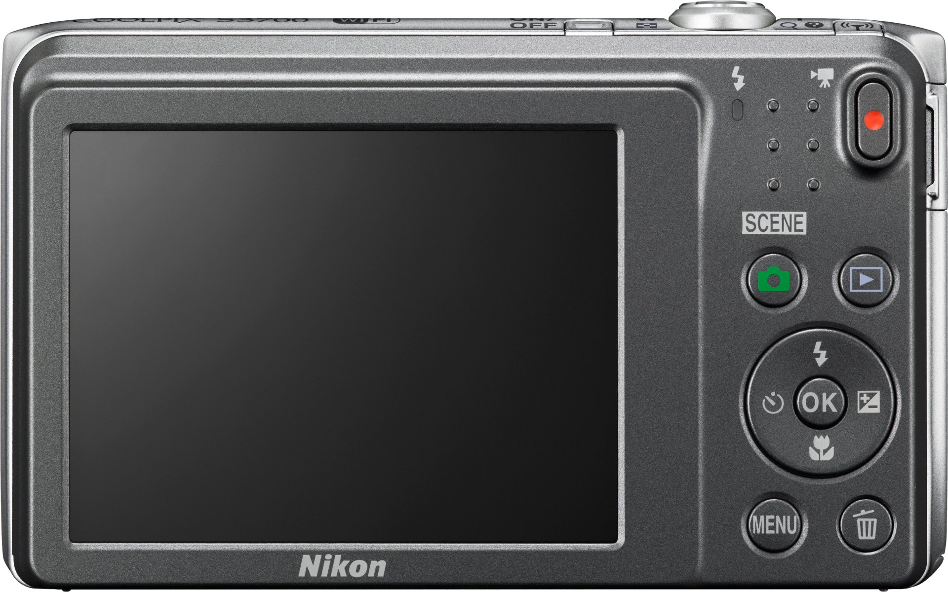 NIKON Coolpix S3700 ezüst digitális fényképezőgép + 8GB SD kártya