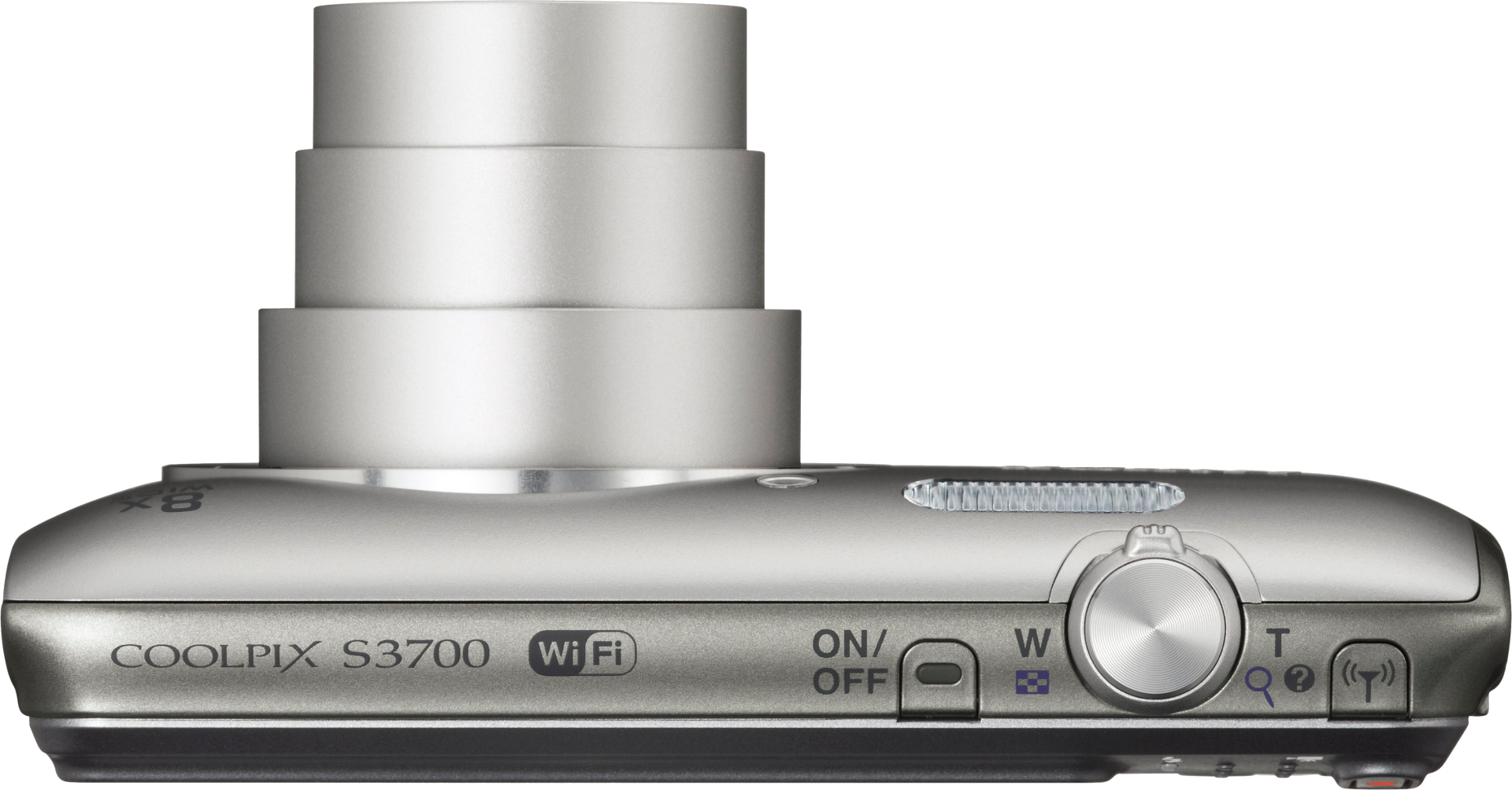 NIKON Coolpix S3700 ezüst digitális fényképezőgép + 8GB SD kártya