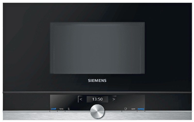 Microondas integrable - Siemens BF634RGS1, 900 W, 21 L, Anchura 60 cm, Altura 38 cm, LED, Negro