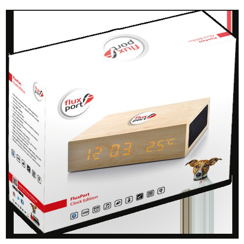 FLUXPORT Clock Edition - Wireless Charger Wireless Charger, Gelb