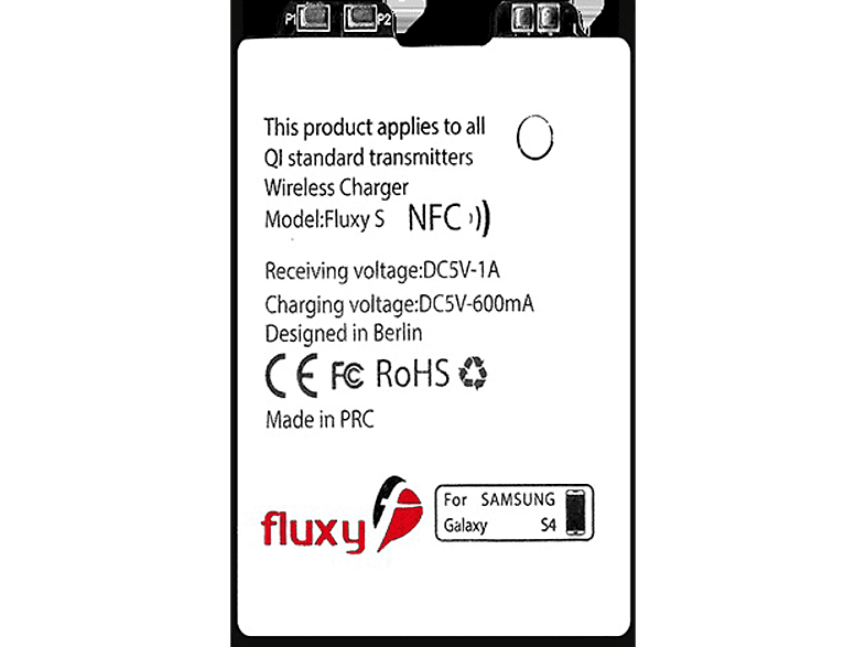 FLUXPORT Fluxy S4 - Wireless Charging Receiver Wireless Charging Receiver Samsung | kabelloses Laden