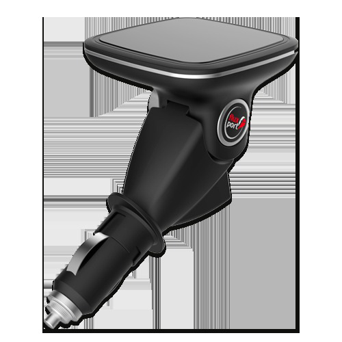 Mount - Car Charger Wireless Schwarz Charger, Wireless FLUXPORT