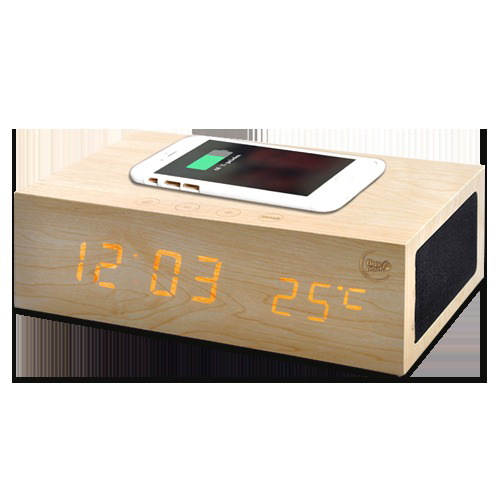 FLUXPORT Clock Edition Wireless Charger, - Charger Gelb Wireless