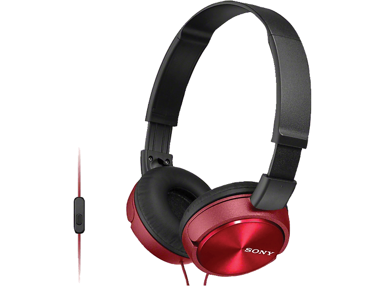 Sony MDR-ZX310AP On-Ear Hoofdtelefoon Rood