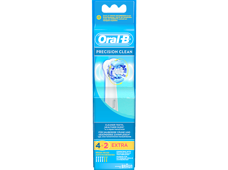 ORAL B Opzetborstel Precision Clean (EB20 4+2)