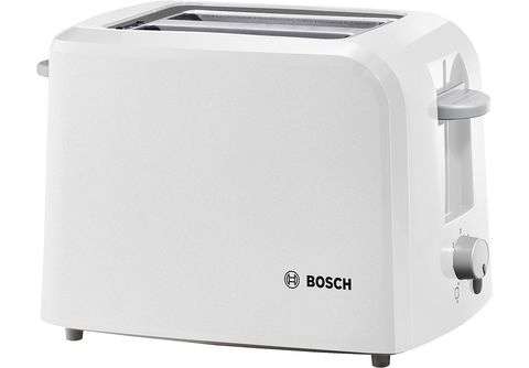 Toaster BOSCH TAT3A011 Schlitze: 2) (980 Toaster Watt, Weiß/Hellgrau MediaMarkt | Weiß/Hellgrau