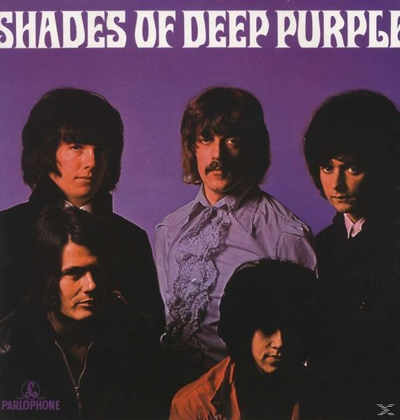 Album borító: Öt férfi öltönyben. Az album címe Shades of Deep Purple. A háttér lila.