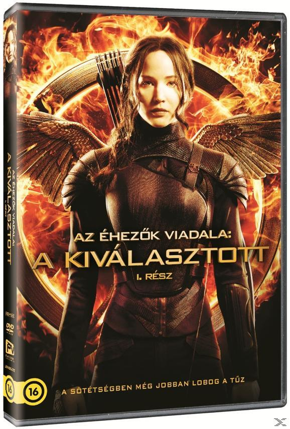 Éhezők viadala DVD tok. Jennifer Lawrence. Filmcím magyarul. Szárnyak és tűz design.