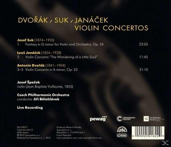 Josef Spacek, The Czech Philharmonic Orchestra - Violinkonzerte (Live-Aufn.)  - (CD)
