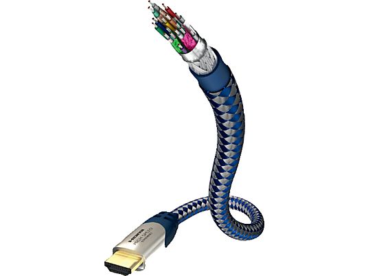 INAKUSTIK 42302 CABLE HDMI PREM. 2.0M - HDMI Kabel (Blau, silber)