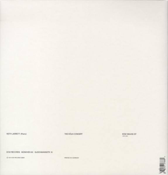 Album borító: Fehér háttér Keith Jarrett-tel és az album részleteivel.