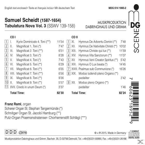Franz Raml - Tabulatura Nova Vol.3  - (CD)