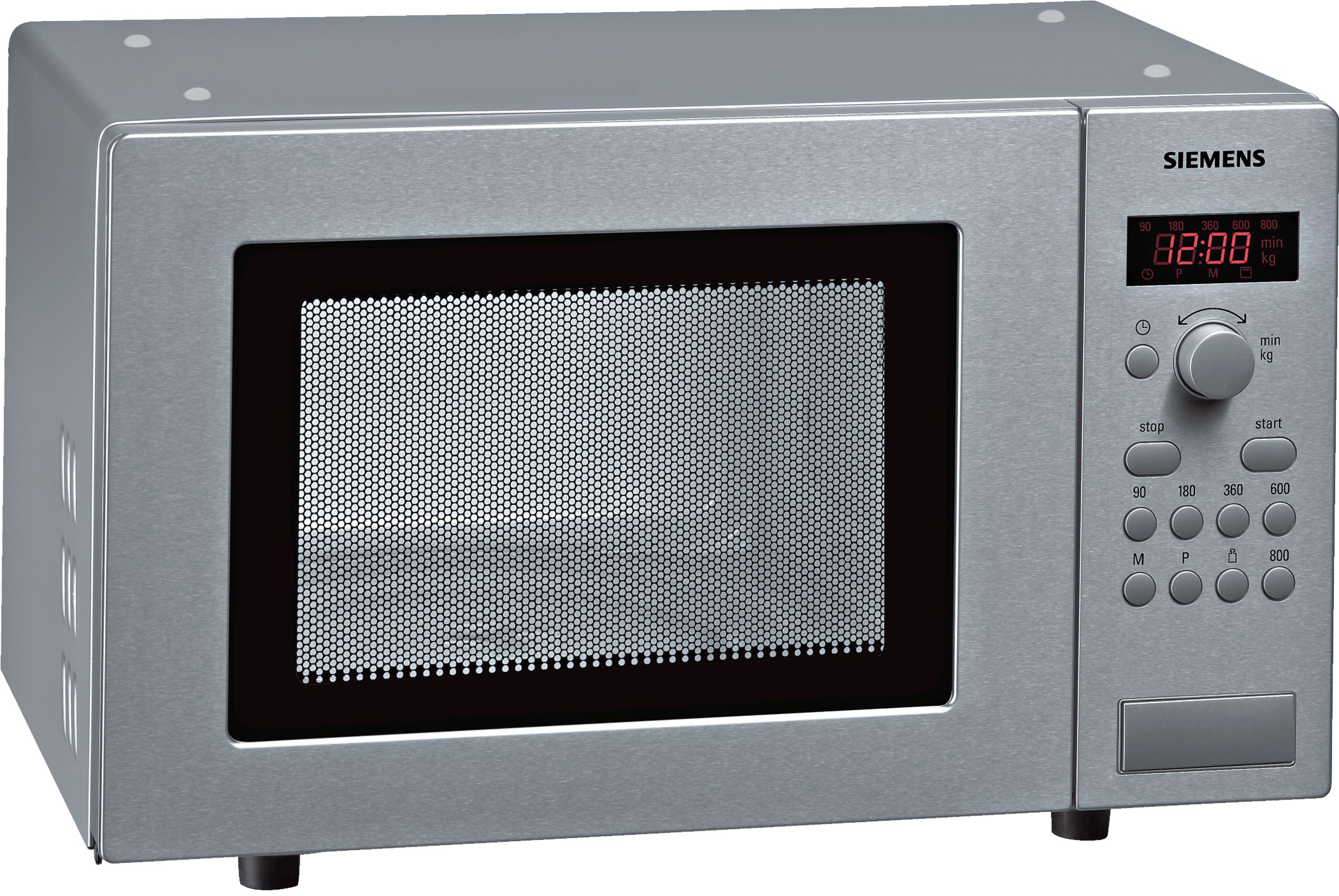 SIEMENS Mikrowelle HF15M541 Mikrowelle (800 Watt, Freistehend, , Edelstahl)