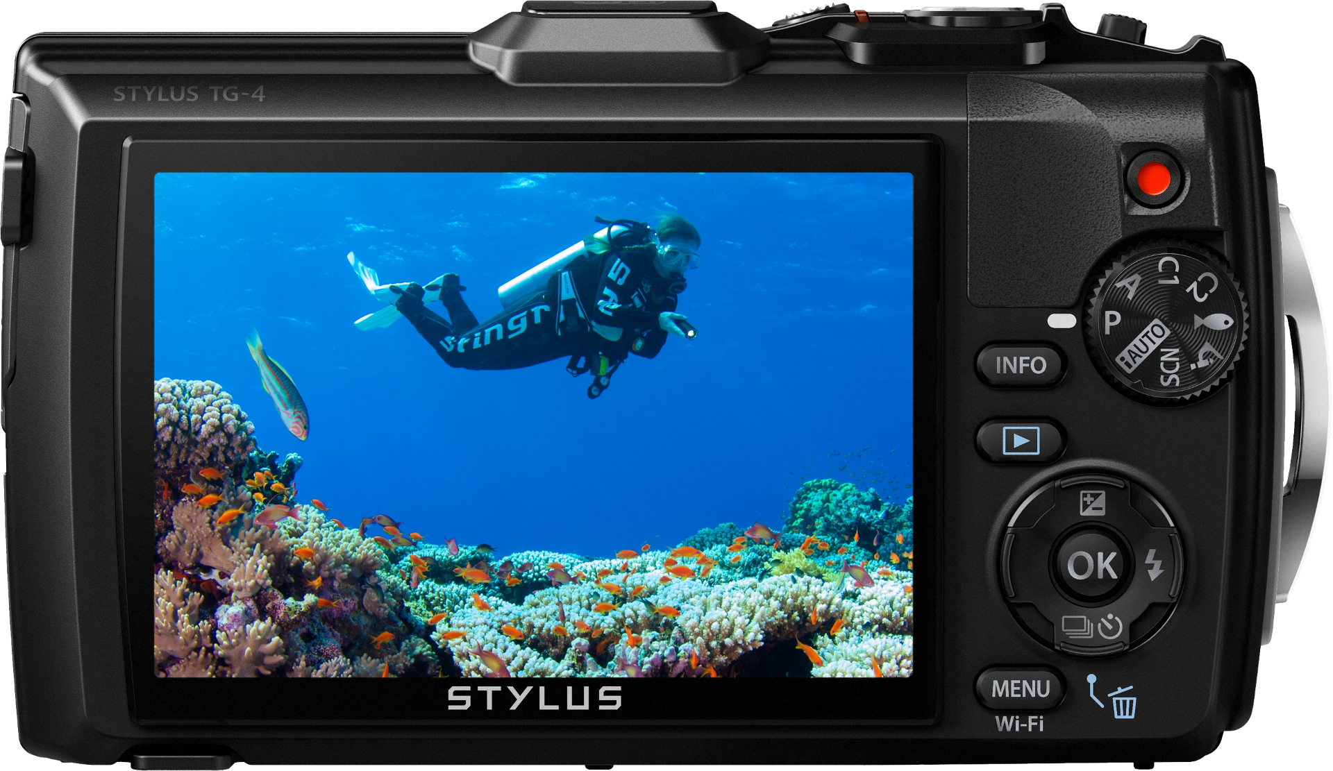 OLYMPUS TG-4 fekete digitális fényképezőgép