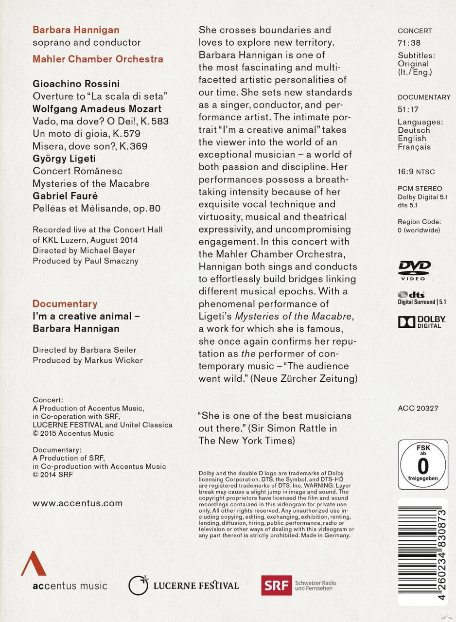 DVD-Cover, Rückseite, mit Titelliste und Informationen.
