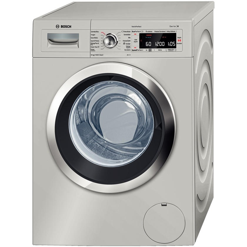 BOSCH WAW2856XTR A+++ Enerji Sınıfı 9Kg 1400 Devir Önden Yüklemeli Çamaşır Makinesi Inox