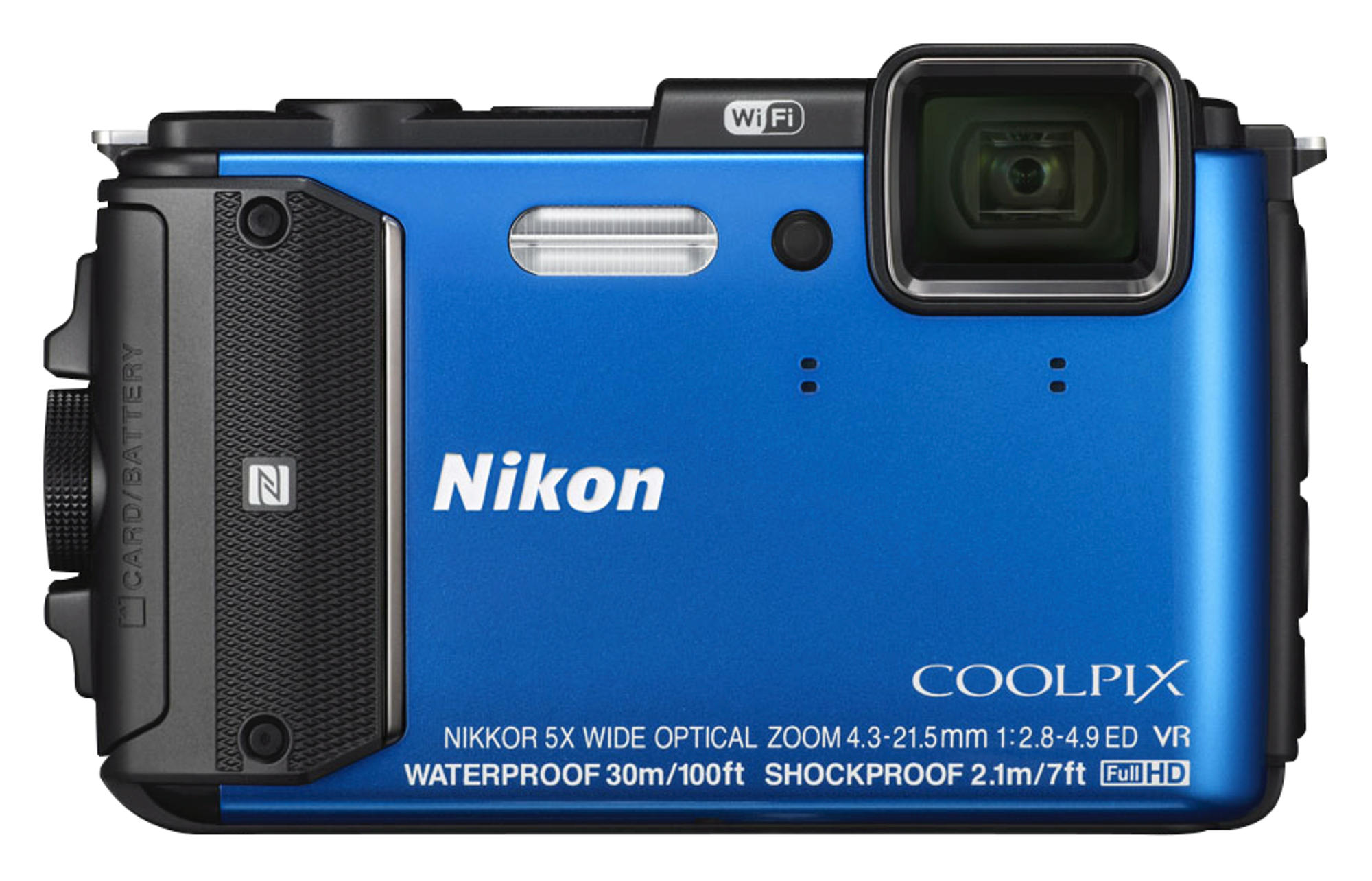 Cámara acuática - Nikon AW130 Azul, 16Mp, WiFi, NFC