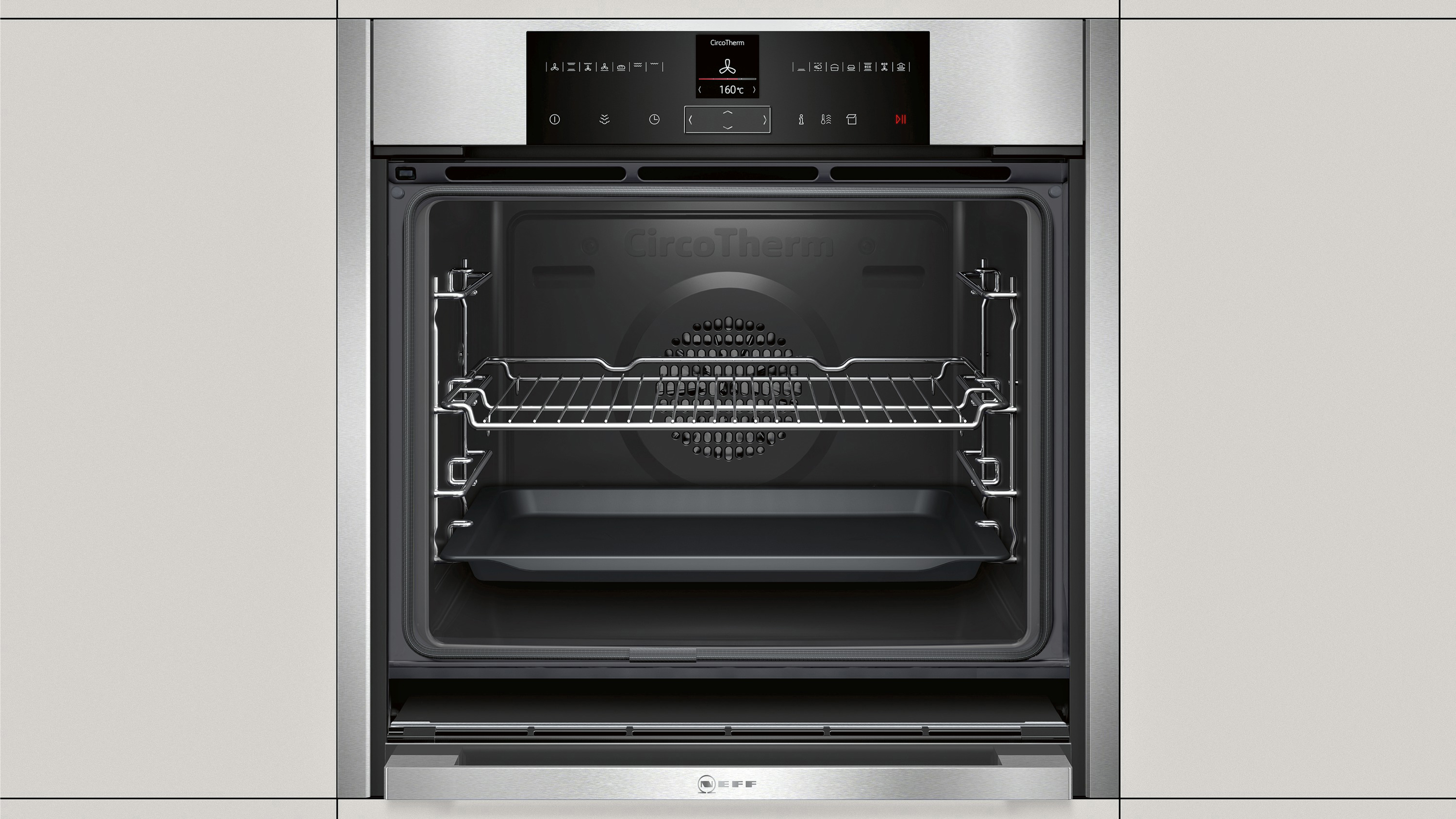 NEFF BVR 5522 N - B55VR22N0, Einbaubackofen (Einbaugerät, 71 l, 596 mm breit), Slide&Hide, Dampfgarfunktion