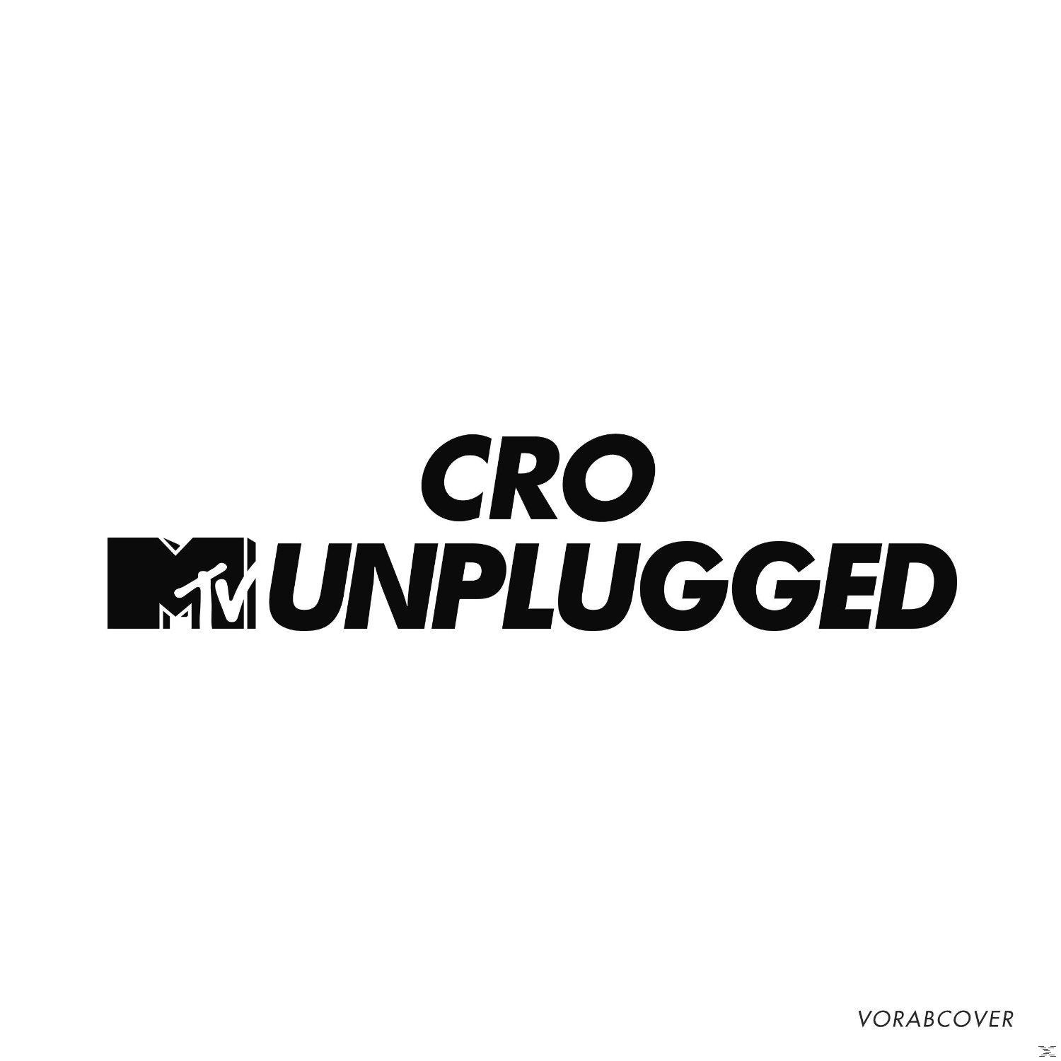 MTV Unplugged-Logo mit 'CRO' oben. Weißer Hintergrund mit Text 'VORABCOVER' unten.
