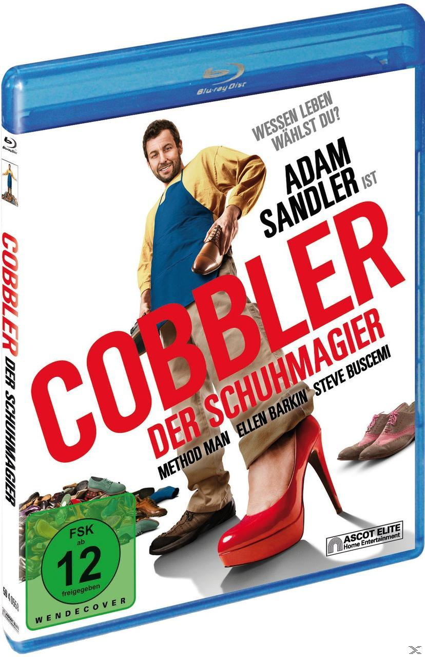 Film-Cover: Der Schuhmacher. Adam Sandler in gelbem Hemd. Roter High Heel Schuh.