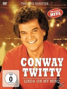DVD-Cover von Conway Twitty. Er lächelt, trägt ein rotes Hemd. Titel: 'Linda on my Mind'.