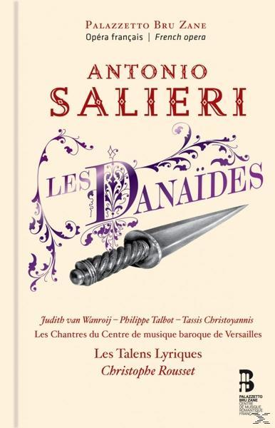 Operncover: 'Les Danaïdes' mit Text und einer Dolch-Illustration.