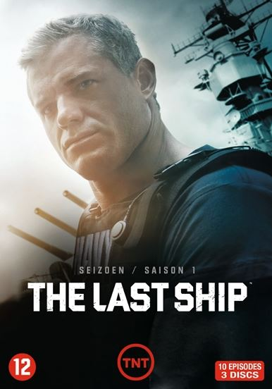 Couverture DVD : Un homme a l'air sombre, le titre est 'The Last Ship'.