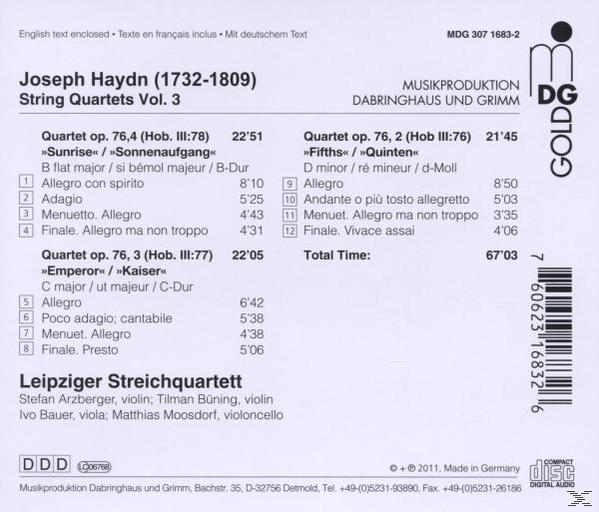 Leipziger Streichquartett - Streichquartette Op.76, 2-4  - (CD)