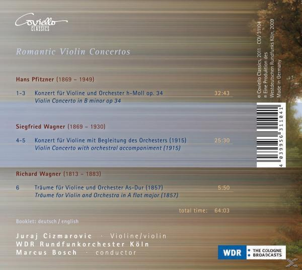 Juraj Cizmarovic, WDR Rundfunkorchester Köln Orchester - Violinkonzerte Der Romantik  - (CD)