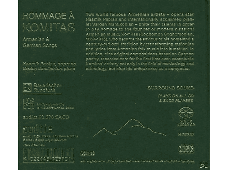 Thumbnail - Papian/Mamikonan, H. Papian - Hommage A Komitas (SACD Hybrid)