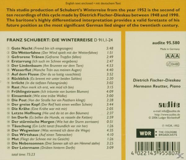 Hilde Zadek, Fischer-Dieskau,D./Reutter,H. - Winterreise D 911  - (CD)