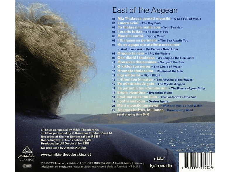 Thumbnail - Mikis Theodorakis - East Of The Aegean (CD)