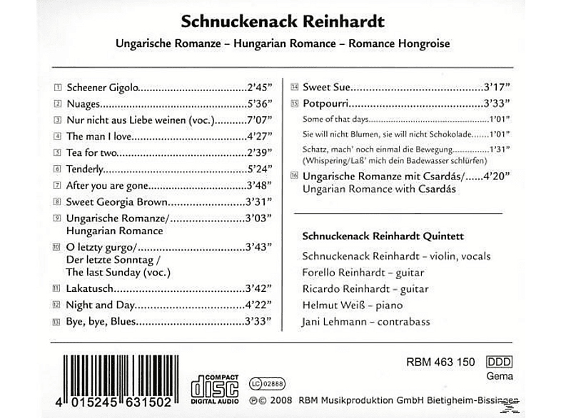 Thumbnail - Schnuckenack Quintett Reinhardt - Hungarian Romance (CD)