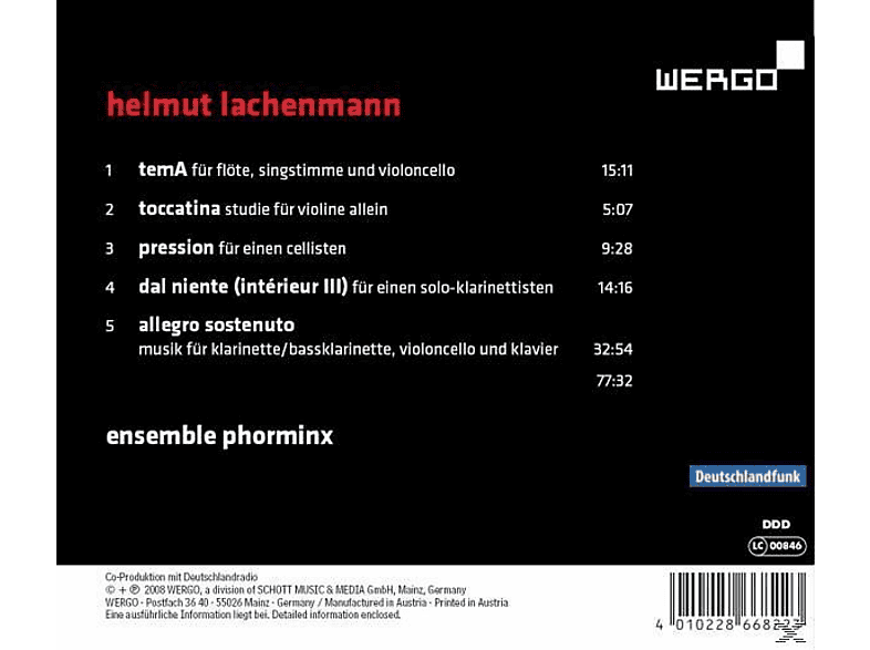 Thumbnail - Ensemble Phorminx - Dal Niente-Kammermusik (CD)