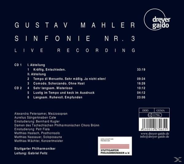 Stuttgarter Philharmoniker, Feltz, Petersa - Sinfonie 3  - (CD)