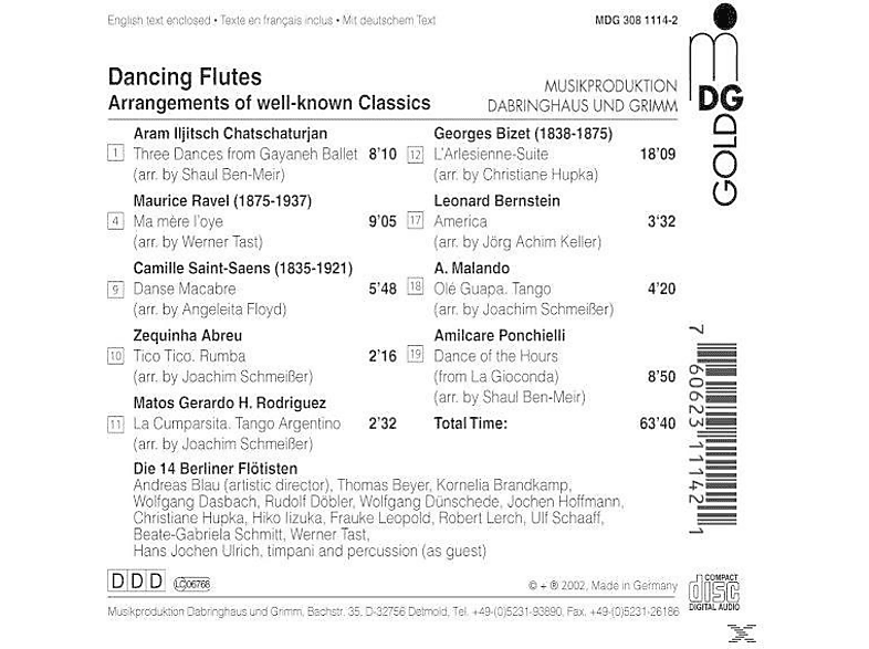 Thumbnail - Die 14 Berliner Flötisten - Dancing Flutes (CD)