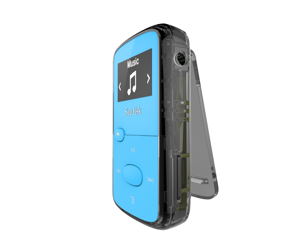 SANDISK Clip Jam Mp3-Player (8 GB, Blau)