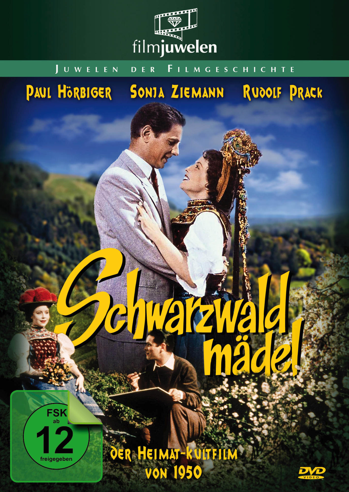 DVD-Hülle. Zeigt Personen in traditioneller Kleidung und einen Filmtitel auf grünem Hintergrund.