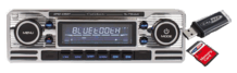 RMD120BT Retro Autoradio im Chrome Finish Design, silber