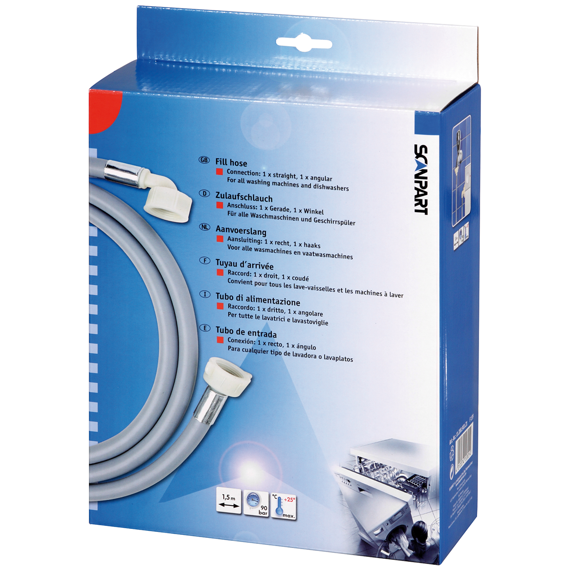SCANPART AANVOERSLANG 1.5M