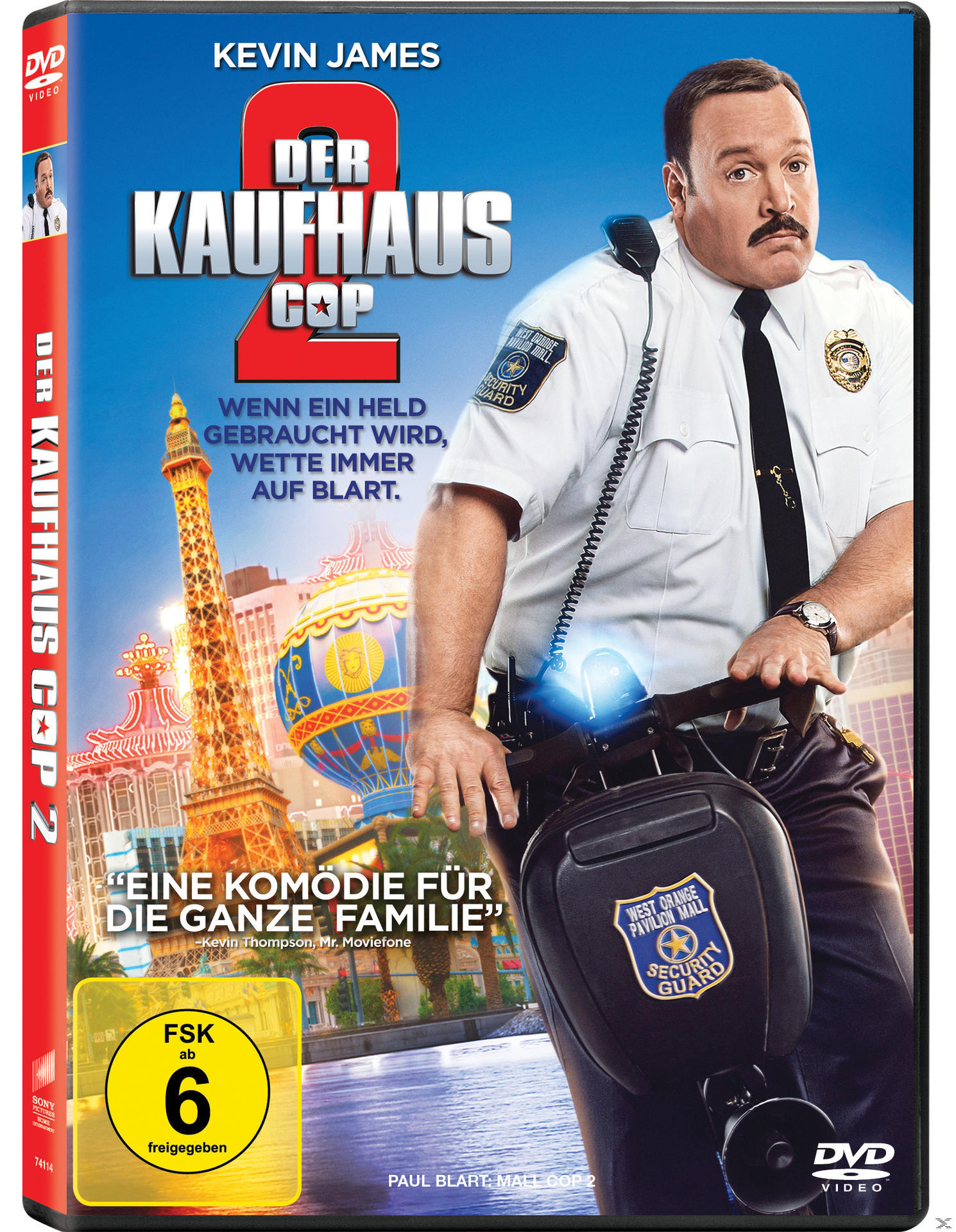DVD-Cover mit einem Mann in einer Uniform eines Sicherheitsbeamten.