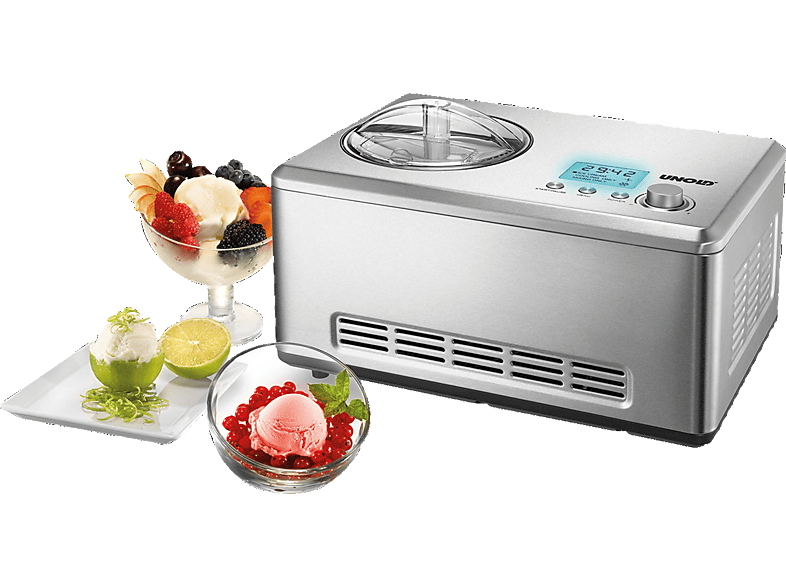UNOLD 48876 Nobile Eismaschine (180 Watt, 2 l, Edelstahl)