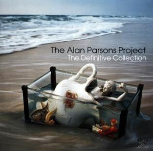 Albumcover: Alan Parsons Project, The Definitive Collection. Wasserszene mit Skulptur in einem Tank.