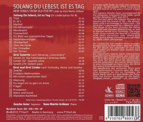 VARIOUS - Solang Du Lebest, Ist Es Tag-Liederzyklus  - (CD)